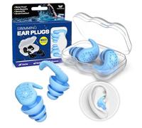 VIGOROAD Lot de 2 paires de bouchons d'oreilles imperméables ultra confortables réutilisables en silicone pour nageurs, douche, bain, surf, piscine et autres sports nautiques (adultes, adolescents et