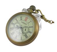 VIGOROSO Montre de Poche Vintage en cuivre pour Homme à remontage Manuel Seconde et 24 Heures sous-Cadrans dans Une boîte, Bronze, Mécanique