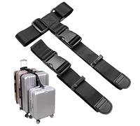 Vigorport Lot de 2 Sangles de Connexion pour Bagages, Sangle pour Valise, Lien à Clip pour Bagage, Multi-réglable, 3,8 cm de Large, Accessoires de Fixation de Voyage pour empileur de Sac à Main