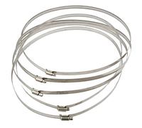 VigorQ 5 Colliers de serrage réglable 300 mm en acier inoxydable, colliers ajustables pour tuyaux, conduits