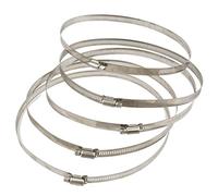 VIGORQ 5pcs Créoles en acier inoxydable 20cm/200mm, Clips de serrage réglables pour tuyau d'arrosage, conduit, ventilateur, hydroponique, salle de bain, cuisine