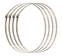 VIGORQ Colliers de serrage en métal de grande taille en acier inoxydable argenté - Lot de 4 - 500 mm - Réglables