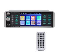 VIGORTHERIVE Autoradio Bluetooth Mains Libres 4,0 Pouces 1 DIN Smart Voice Car MP5 Player Écran Tactile Autoradio Mirror Link Télécommande 7 Couleurs Rétroéclairage Microphone arrière