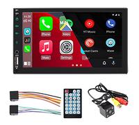 VIGORTHERIVE Autoradio Universel 2 Din stéréo 7 Pouces MP5 Bluetooth écran Tactile capacitif Wince Player Apple CarPlay Android Auto avec caméra 4LED FM AM Mirror Link