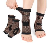 Vigorwise Chevillère infusée de cuivre pour homme et femme - Manchons de compression pour cheville - Pour tendon d'Achille, entorse de la cheville et fasciite plantaire