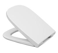 VIGOUR Vogue Abattant WC avec charnières en acier inoxydable et système d'abaissement automatique, amovible, blanc
