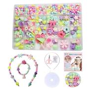 VIGTNG Perles pour Bracelet Enfant, DIY Friendship Bracelet Kit, Réalisez vos Propres Bracelets et Colliers, Noël, Anniversaires, Fêtes, Vacances, Perles pour Bijoux et Cadeaux pour Filles (A)