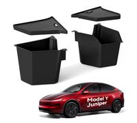 VIHIMAI Bacs de rangement pour coffre Tesla Model Y Juniper 2025-2026 | Organiseur de coffre arrière en TPE étanche avec couvercles pour accessoires d'intérieur Tesla