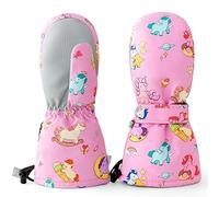 Vihir Gants de Ski Enfants, Moufles Ski Enfant, Gants Chaud Hiver pour Garçon Fille Imperméable Coupe-Vent Respirant pour Ski Snowboard Cyclisme Patinage, 2 à 10 Ans