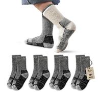 Vihir Lot de 4 paires de chaussettes en laine mérinos pour enfant garçon - Chaussettes de sport chaudes pour l'hiver - Chaussettes d'hiver épaisses pour ski, trekking, randonnée 22-26, 26-29, 39-34,
