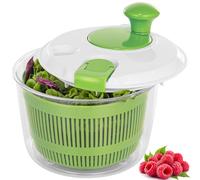 Vihoom Essoreuse à Salade 3L, Mini Essoreuse Salade avec Entraînement par Manivelle et Saladier, Base Antidérapante, Salad Spinner pour Le Lave et sèche Rapidement Les Légumes et Les Fruits