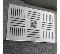 VIIGUIY Grille Caniveau Couvercle de Drain Carré avec Base, Grilles de Drainage D'égout en Métal, Grille de Bassin de Récupération, Grille de Protection Contre Les Tempêtes(60x30cm (23.6x11.8))