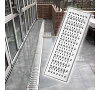 VIIGUIY Grille Caniveau Grille de Drainage Rectangulaire pour Tranchée, Grilles Métalliques Épaisses pour Le Drainage, Couvercle de Filtre À Orage pour Égout de Cuisine(58x30x2.5cm (22.8x11.8x1))