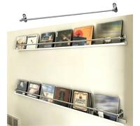 VIIGUIY Rail de Protection D'éTagèRe Lot de 2 Garde-Corps Décoratifs en Métal pour Étagères, Barrières de Sécurité avec Barreaux pour Bords D'étagère, Tiges de Retenue Présentoirs CD(32cm/12.6in)