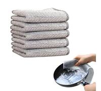 Viilich Lot de 5 torchons multi-usages non scratch, pour humide et sec, chiffons de nettoyage réutilisables, pour le dessus et la cuisine