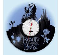 Viiluuxr Horloge Murale Design Moderne Disque Vinyle Pendule Murale Silencieuse LED Horloge Lumineuse Montre Murale Cuisine Décoration Créative 7 Veilleuses Colorées Orloge Mural Original Salon.