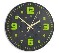 Viiluuxr Horloge murale lumineuse, radio-pilotée, sans bruit de tic-tac, 30 cm, en vinyle, effet miroir, avec piles, moderne, simple, grande, numérique, silencieuse, pour chambre, maison, cuisine