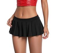 viiotu Mini Jupe Courte Femme, Jupe Sexy Plissée Ultra Extensible