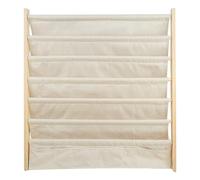 VIIROUD Bibliothèque de Rangement pour Enfants - Children's Supersized Bookcase Storage Rack with 5 Tiers, Children's Bookrack, Bookshelf, Natural/White-75 * 30 * 79cm-Couleur Bois (1pc)