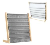 VIIROUD Bibliothèque de Rangement pour Enfants - Children's Supersized Bookcase Storage Rack with 5 Tiers, Children's Bookrack, Bookshelf, Natural/White-75 * 30 * 79cm-Couleur Bois (1pc)