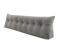 VIIROUD Coussin Cale Tête de Lit - Coussin de Soutien du Dos - Coussin de Lecture Ergonomique - Coussins Lombaires de Positionnement du Corps - Housse,200 * 50 * 20 cm-Un Gris