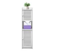 VIIROUD Petit Meuble Salle de Bain, Armoire Toilette Colonne Salle de Bain, Meuble Toilettes WC Rangement, Blanc, 22 * 20 * 75 cm