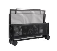 VIIROUD Rangement Sous le Lit, Conteneurs de Rangement Sous le Lit avec Roues et Poignées, Tiroir de Rangement Pliable en Métal Sous le Lit pour Chambre à Coucher, Vêtements-60 * 40 * 17cm-noir-2PC