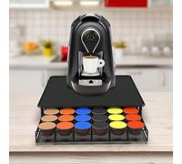 VIIROUD Tiroir à Capsule de Café, Tiroir de Rangement pour Capsules Nespresso - Support de tiroir de Rangement de café pour Dolce Gusto - 36 Capsule Capacité- 36 PCS-Noir-39*35*7.5cm