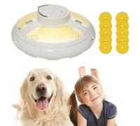 Viitech 1 piège à puces avec 10 autocollants de capture, tueur de puces électrique rechargeable par USB avec lumière chaude et violette, lutte contre les nuisibles pour intérieur et extérieur, non