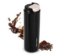 Viitech Cafetière à piston portable à emporter - 470 ml - En acier inoxydable - Double paroi sous vide - Garde le café chaud pendant 6 heures - Pour la maison, le bureau, les voyages, le camping