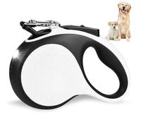 Viitech Laisse pour chien de 5 m, flexible à 360 °, sans nœuds, avec lumière LED, corde de traction rétractable avec poignée antidérapante pour chiens de taille moyenne et grande jusqu'à 30 kg