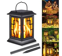 Viitech Lampe solaire d'extérieur imperméable IP65 avec effet flambeur réaliste, marche/arrêt et 2 modes lumière