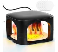 Viitech Piège à puces pour appartement avec 5 disques adhésifs, LED USB, léger, spectre et attraction thermique, omnidirectionnel, piège à puces pour salon, cuisine, chambre à coucher