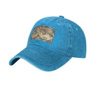 Viiuhvjbj Ancient Map World Globe Print Casquette de baseball réglable classique - Chapeau unisexe en denim délavé pour le golf et les loisirs, bleu, taille unique