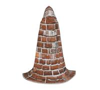 VIIUHVJBJ Cape à capuche avec impression murale de briques anciennes pour adolescents - Cape pour Halloween, cosplay, carnaval, fête costumée