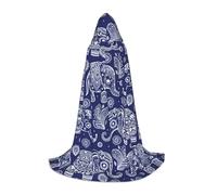 VIIUHVJBJ Cape à capuche imprimé éléphant bohème pour adolescents - Cape pour Halloween, cosplay, carnaval, fête sur le thème du carnaval
