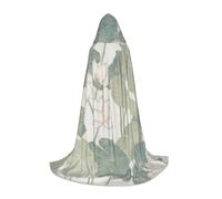 VIIUHVJBJ Cape à capuche pour adolescents avec imprimé lys noirs - Cape pour Halloween, cosplay, carnaval, fête à thème