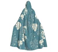 Viiuhvjbj Cape à capuche unisexe de luxe avec motif de feuilles mignonnes pour adulte, carnaval, Halloween, Noël, cosplay, sorcière, vampire, bal masqué