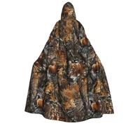 Viiuhvjbj Cape à capuche unisexe pour adulte - Carnaval Halloween Noël Cosplay cape pour sorcière vampire bal masqué fêtes