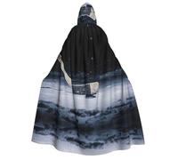 Viiuhvjbj Cape à capuche unisexe pour adulte - Carnaval, Halloween, Noël, cosplay, sorcière, vampire, bal masqué