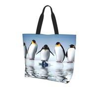 Viiuhvjbj Grand sac fourre-tout pour femme avec imprimé pingouin pour le travail, l'école, les voyages, le shopping, usage quotidien