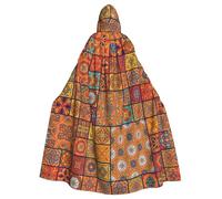 Viiuhvjbj Group Of Moroccan GeometricAdult Longue cape à capuche unisexe pour Halloween, Noël, carnaval, cosplay, bal masqué, fête de sorcière, vampire