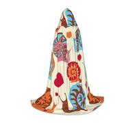 VIIUHVJBJ Jolie cape à capuche imprimée escargot pour adolescents - Cape pour Halloween, cosplay, carnaval, fête à thème