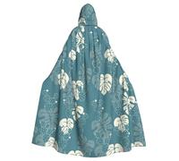 Viiuhvjbj Longue cape à capuche unisexe de luxe pour adulte, motif feuilles mignonnes, pour Halloween, Noël, carnaval, cosplay, bal masqué, fête, sorcière, vampire