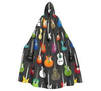 Viiuhvjbj Longue cape à capuche unisexe pour adulte - Pour Halloween, Noël, carnaval, cosplay, bal masqué, fête, sorcière, vampire