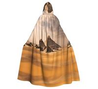 Viiuhvjbj Pyramids of Egyptadult Longue cape à capuche unisexe pour Halloween, Noël, carnaval, cosplay, bal masqué, fête de sorcière, vampire