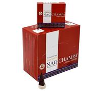 Vijayshree Boîte de cônes dhoop d’encens «Golden Nag Champa» (Paquet complet : contient 12 boîtes)