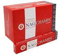 VIJAYSHREE - Golden NAG Champa - Boite Rouge - 1 Lot DE 6 BOITES DE 15 G - Qualite SUPERIEURE