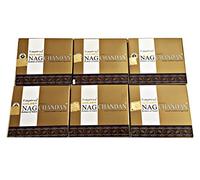 Vijayshree Golden Nag Chandan Lot de 6 boîtes de cônes d'encens