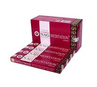 Vijayshree Golden Nag de Méditation - Premium Boîte de btons d'encens Encens Lot DE 12
